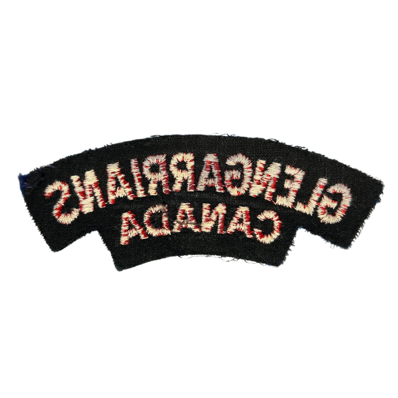 Shoulder Title, The Stormont, Dundas and Glengarry Highlanders, Normandy, Embroidered