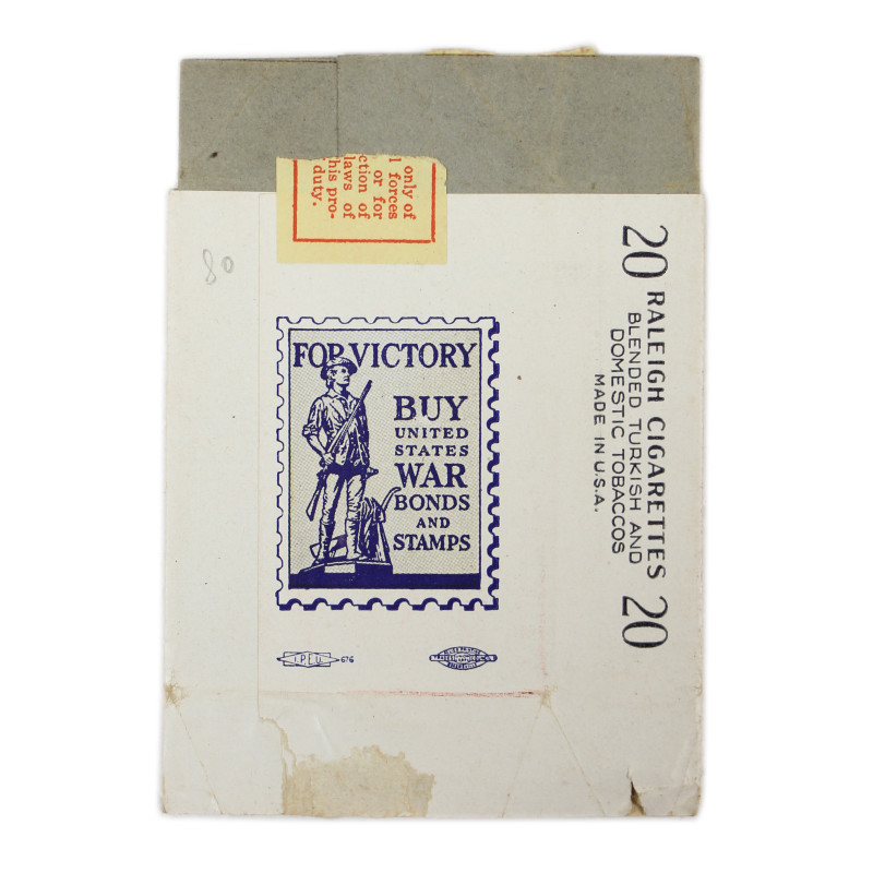 Paquet de cigarettes, Raleigh, For US Armed Forces Overseas, vide
