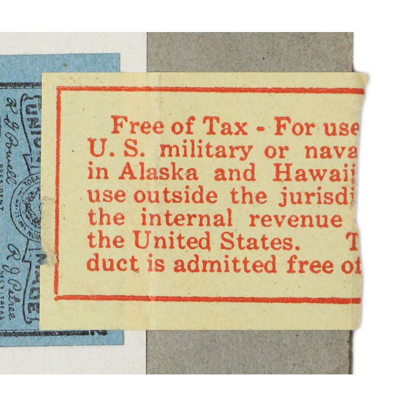 Paquet de cigarettes, Raleigh, For US Armed Forces Overseas, vide