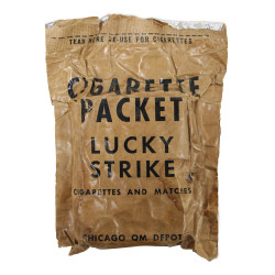 Paquet de cigarettes et allumettes, ration, LUCKY STRIKE, intact