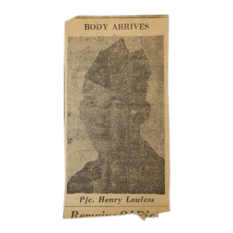Grouping, Pfc. Henry Lawless, Co. C, 47th Tank Bn., 14th Armored Division, KIA, ETO