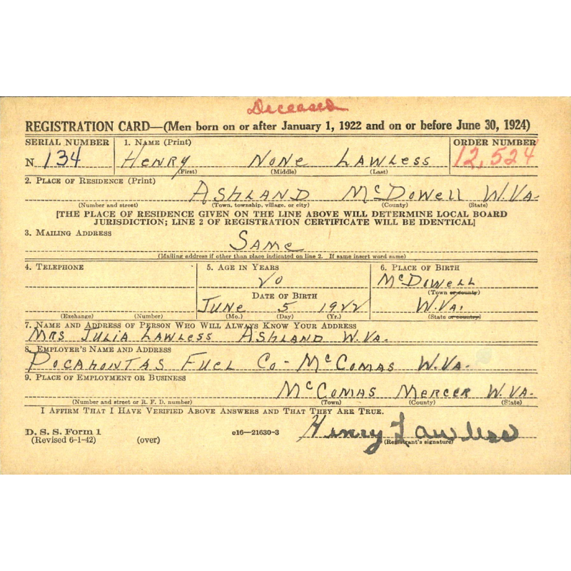 Grouping, Pfc. Henry Lawless, Co. C, 47th Tank Bn., 14th Armored Division, KIA, ETO