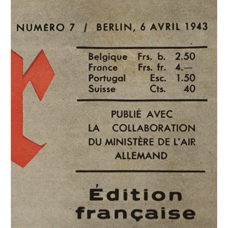 Magazine, Der Adler, April 6, 1943, French Edition