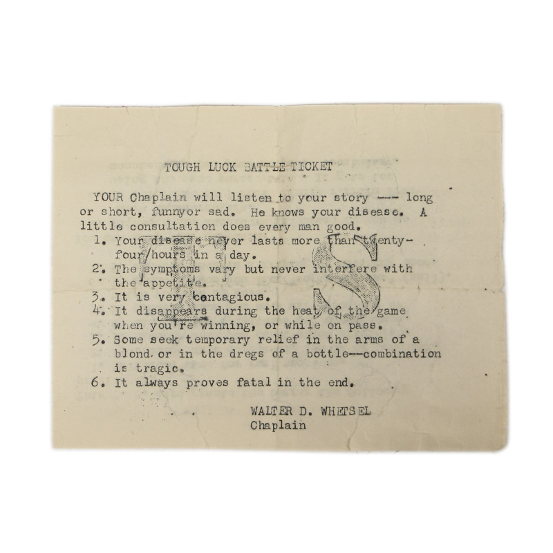 Grouping, Maj. Walter Whetsel, Chaplain, 359th Engineer General Service Regt., ETO