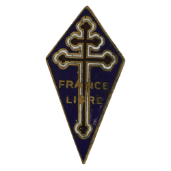 Insigne émaillé, FNFL, Forces Navales Françaises Libres, "perchoir"