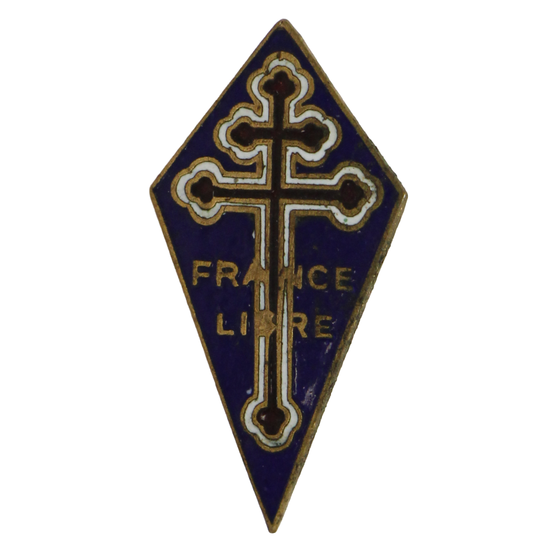 Insigne émaillé, FNFL, Forces Navales Françaises Libres, "perchoir"