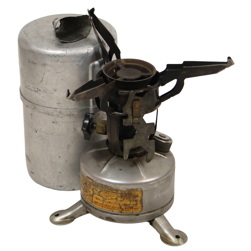 Réchaud M-1942, ALADDIN 1944, avec boîtier, C.M. MFG. CO. 1944, Mountain & FSSF