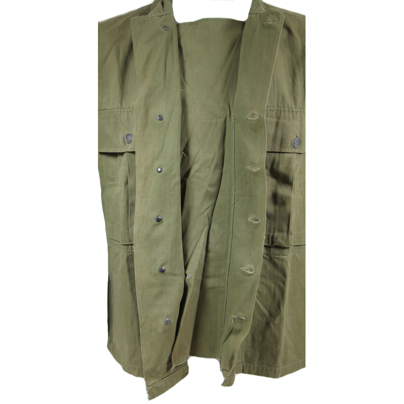 Veste HBT, imprégnée, Pfc. Louis Seifert, Co. K, 116th Inf. Regt., 29th Infantry Division, ETO