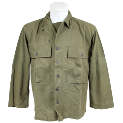 Veste HBT, imprégnée, Pfc. Louis Seifert, Co. K, 116th Inf. Regt., 29th Infantry Division, ETO