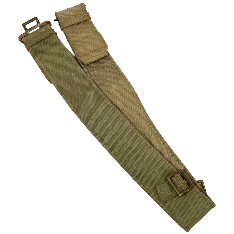 Ceinturon britannique en web, Pattern 1937, M.W. & S. LTD. 1944 /I\, blancoté