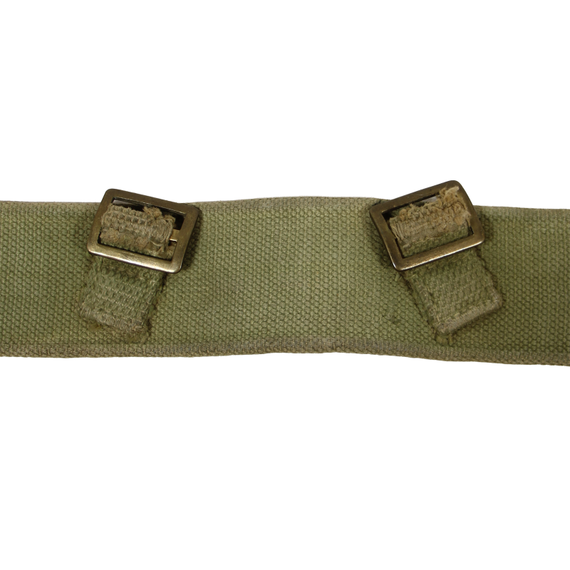 Ceinturon britannique en web, Pattern 1937, M.W. & S. LTD. 1944 /I\, blancoté