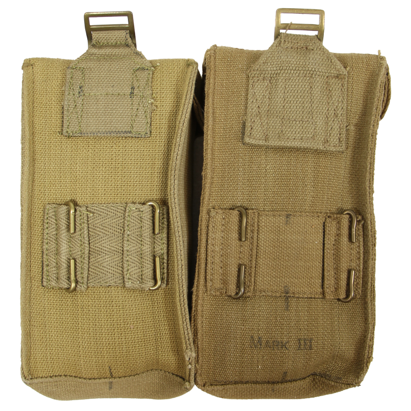Paire de cartouchières britanniques, Pouches, Mk III, M.W. & S. Ltd. — H.H.C. & Co. Ltd. 1942 /I\