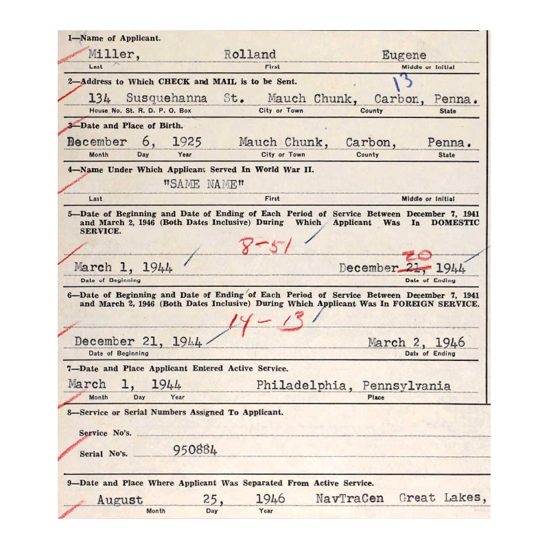 Grouping, Sgt. Rolland Miller, 17th Anti-Aircraft Artillery Bn., 1st Marine Division, Tinian