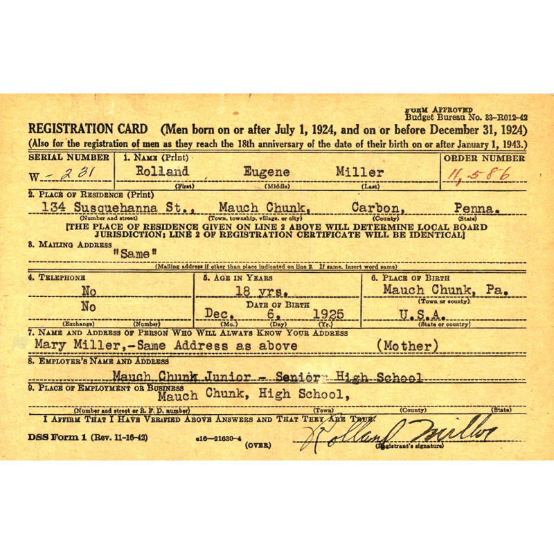Grouping, Sgt. Rolland Miller, 17th Anti-Aircraft Artillery Bn., 1st Marine Division, Tinian