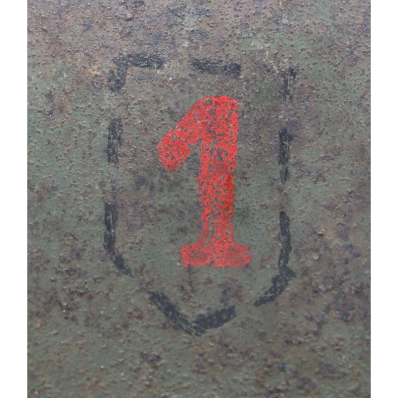 Casque M1, pattes fixes, 1st Infantry Division, liner Firestone, Normandie