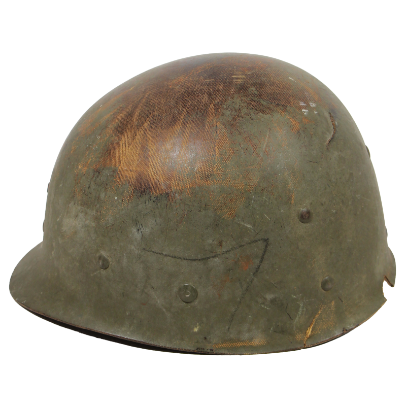 Casque M1, pattes fixes, 1st Infantry Division, liner Firestone, Normandie