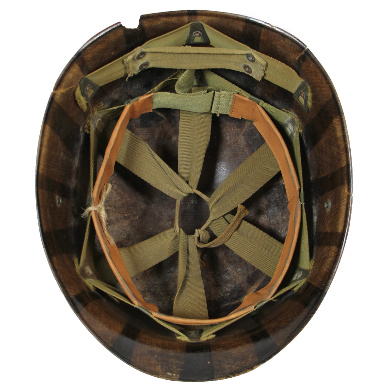 Casque M1, pattes fixes, 1st Infantry Division, liner Firestone, Normandie