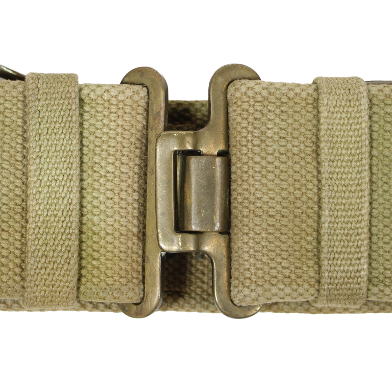Ceinturon britannique en web, Pattern 1937, M.E. Co. 1943 /I\, blancoté
