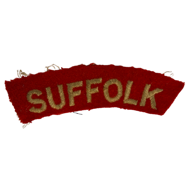 Shoulder Title, The Suffolk Regiment, D-Day, Embroidered