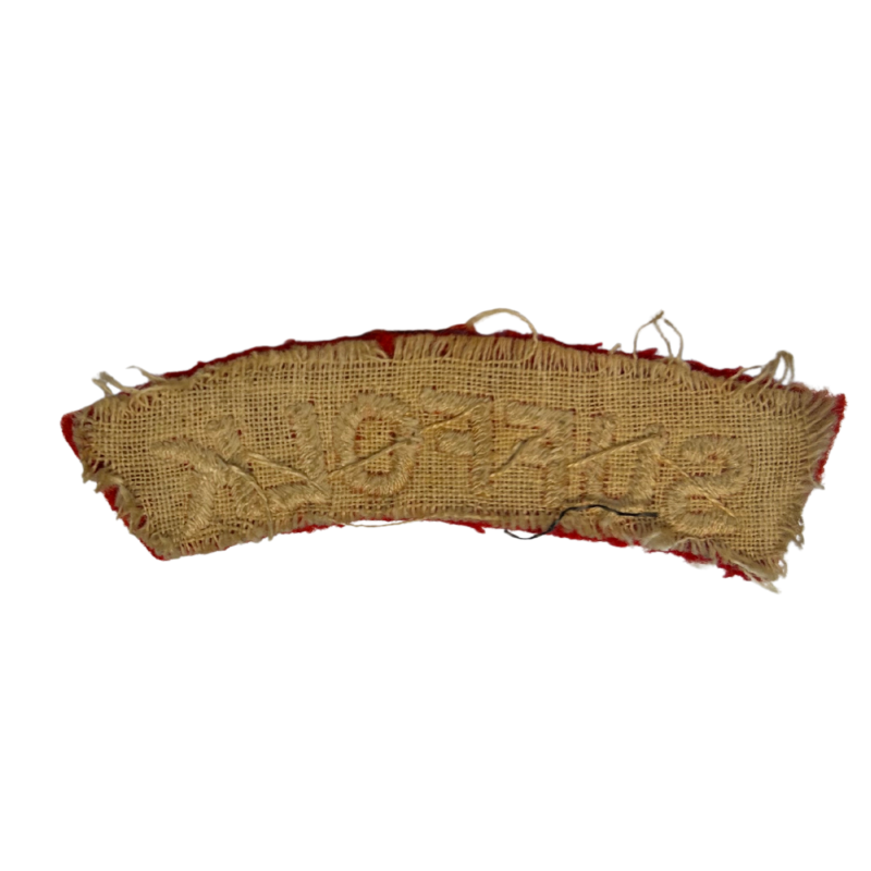 Shoulder Title, The Suffolk Regiment, D-Day, Embroidered