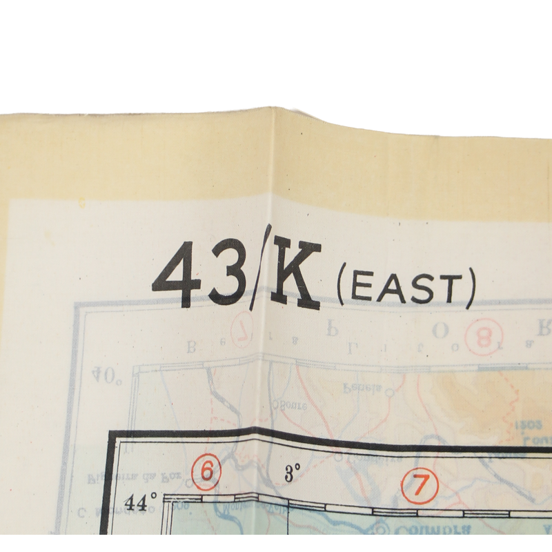 Carte d'évasion en soie, Péninsule ibérique, 1943, RAF & USAAF, état neuf