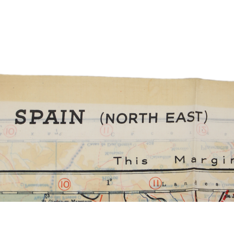Map, Escape, Silk, Iberian Peninsula, 1943, RAF & USAAF, Mint