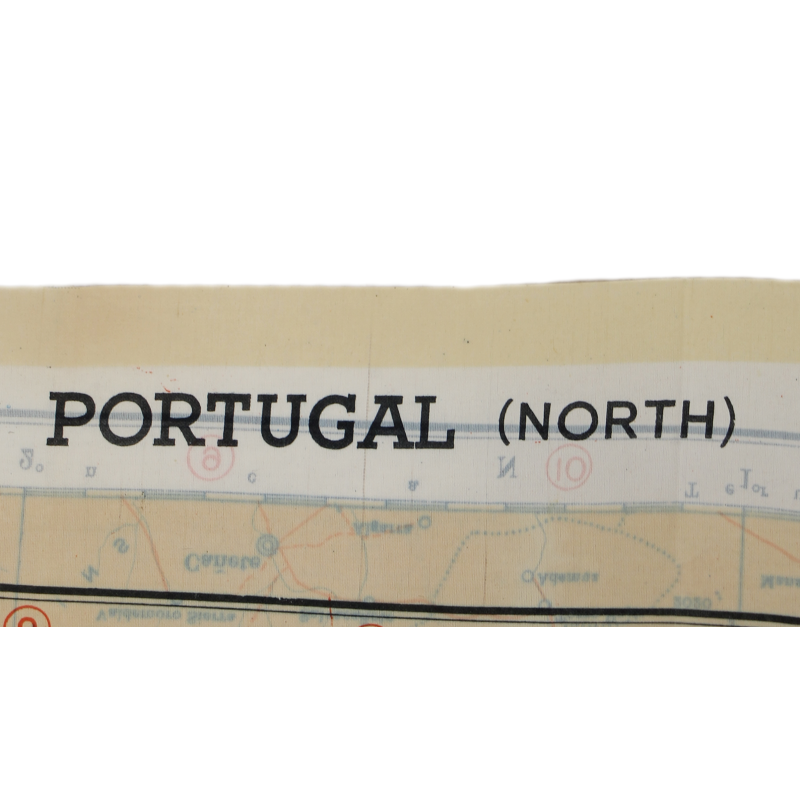 Carte d'évasion en soie, Péninsule ibérique, 1943, RAF & USAAF, état neuf