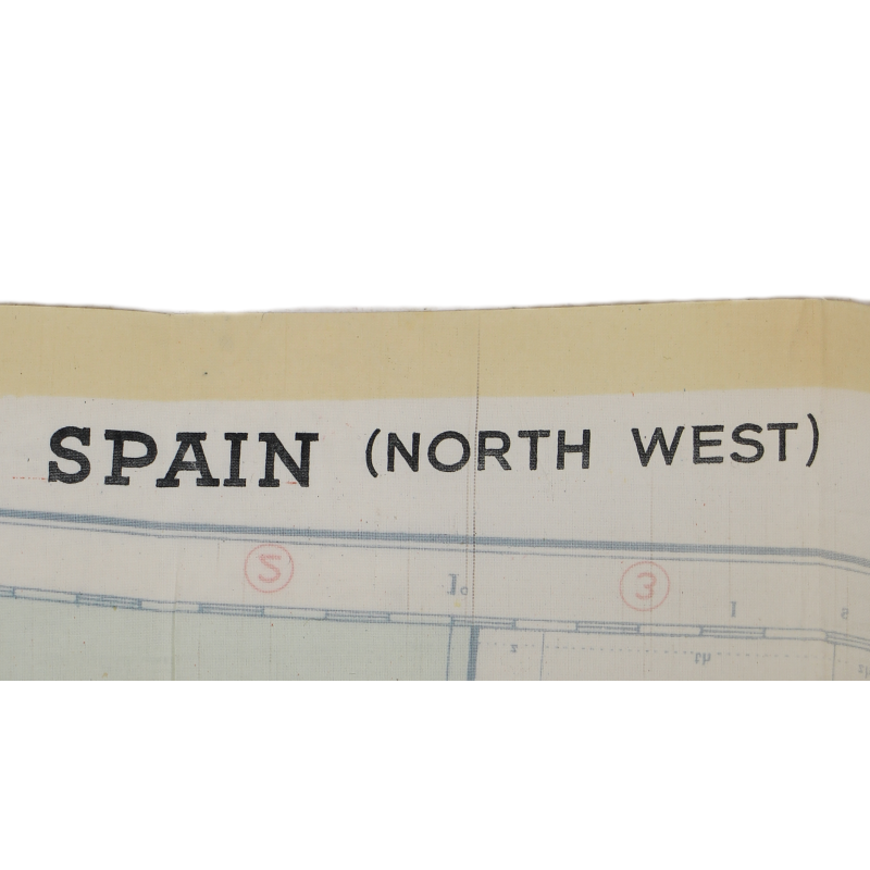 Carte d'évasion en soie, Péninsule ibérique, 1943, RAF & USAAF, état neuf