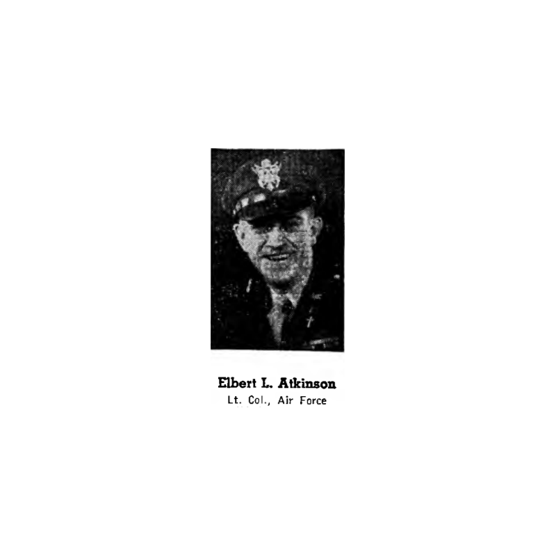 Bureau de campagne, Maj. Elbert Atkinson, Chaplain, 8th Air Force & First Allied Airborne Army, ETO