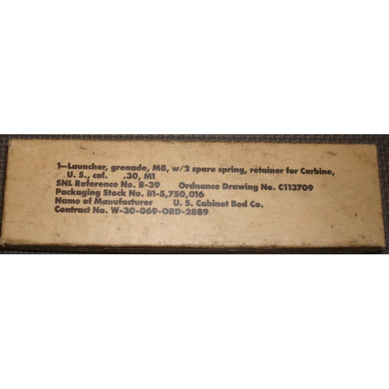 Tromblon lance-grenade M8, U.S. CABINET BED Co., carabine USM1