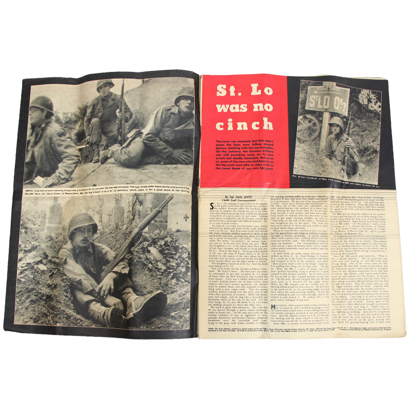 Magazine YANK, British Edition, 13 août 1944, "Yank Tanks Storm St. Lô"