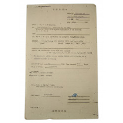 Rapport disciplinaire, T/5 Charles Hummer, 279th Port Co., Montebourg, Normandie