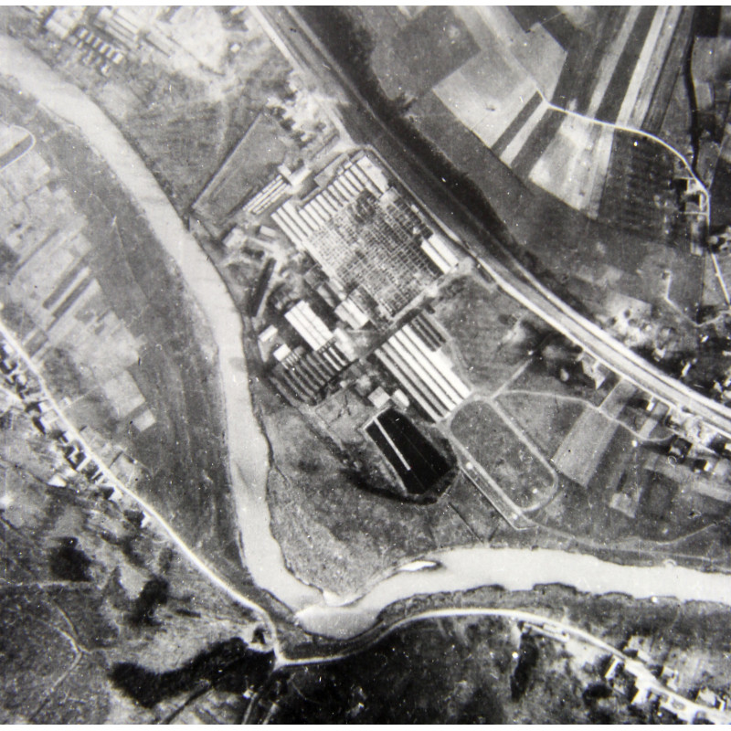 Photographie, reconnaissance aérienne, 25 mars 1945, VII Corps, rivière Sieg, Allemagne