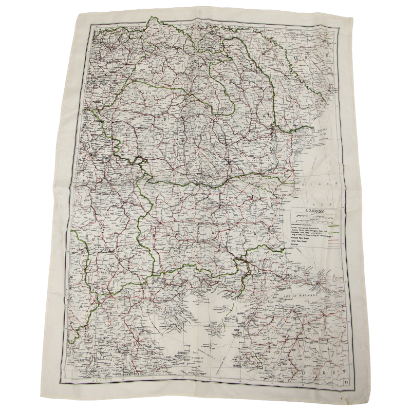 Carte d'évasion en soie, MI 9, Balkans, 1940