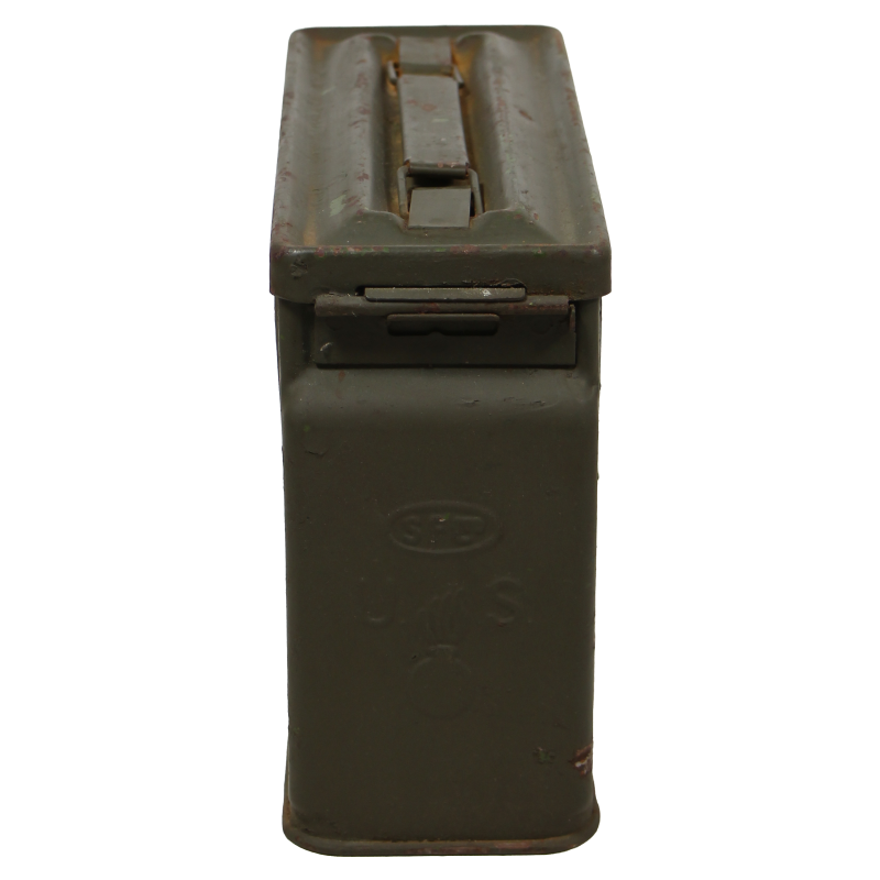 Box, Tin, Ammunition, .30 Caliber, Browning Machine Gun, S.F. Ltd., British-Made