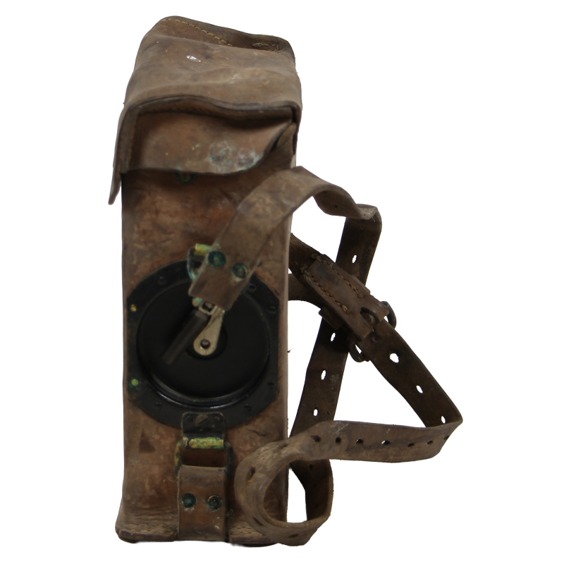 Téléphone de campagne EE-8-B, Signal Corps, avec sacoche en cuir