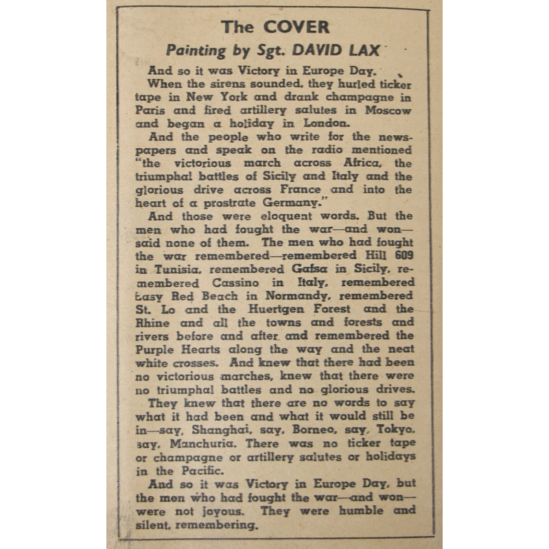 Magazine YANK, Continental Edition, Victory Edition, mai 1945