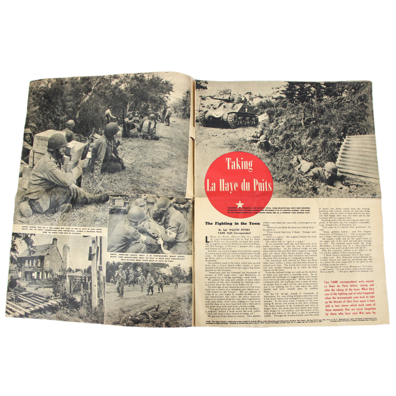 Magazine YANK, British Edition, 30 juillet 1944, "How The Yanks Went Through La Haye du Puits"