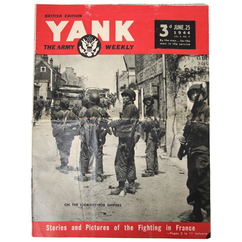 Magazine, YANK, British Edition, June 25, 1944, 'Stories and Pictures of the Fighting in France'