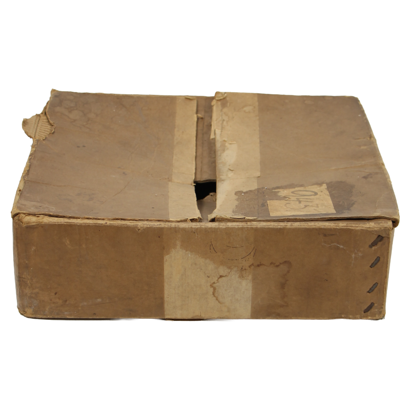 Carton de 20 disques, V-DISC, 78 tours, War Department, Special Services Division, août 1944, vide