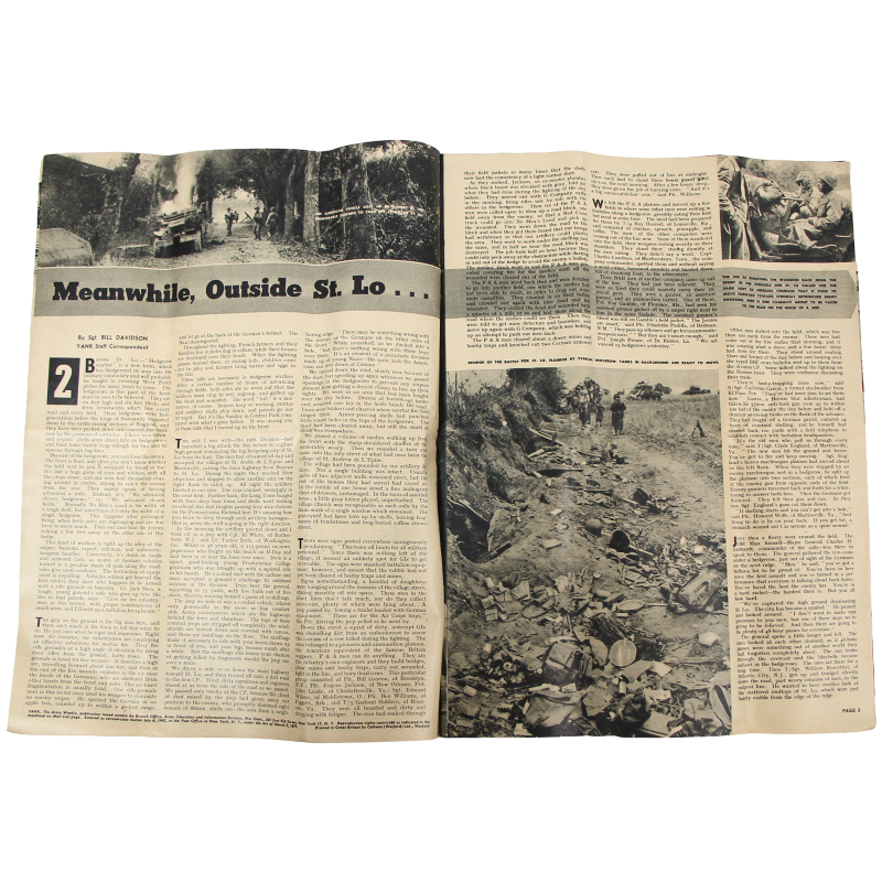 Magazine YANK, British Edition, 6 août 1944, "Fighting in the Hedgerows and Orchards of France"