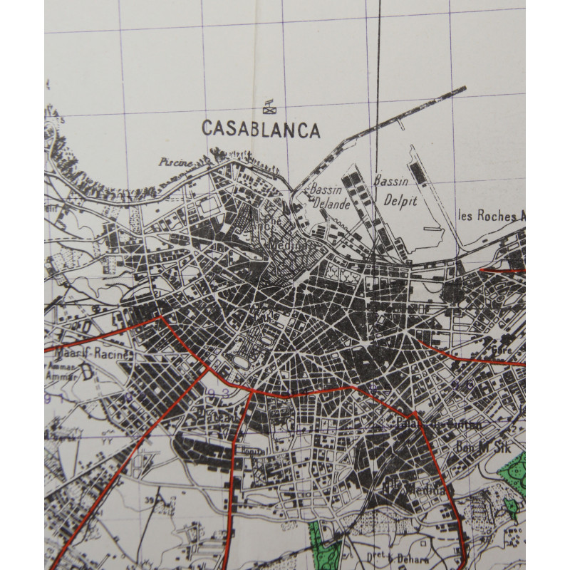Carte alliée, CASABLANCA, Maroc, 1942