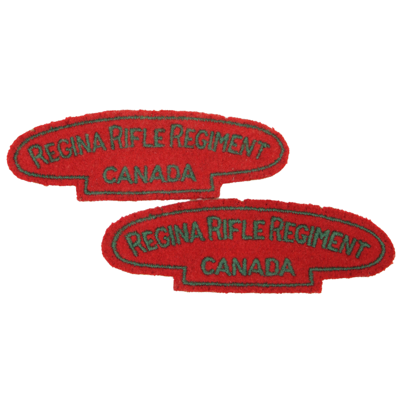 Paire d'insignes, Regina Rifle Regiment, Normandie