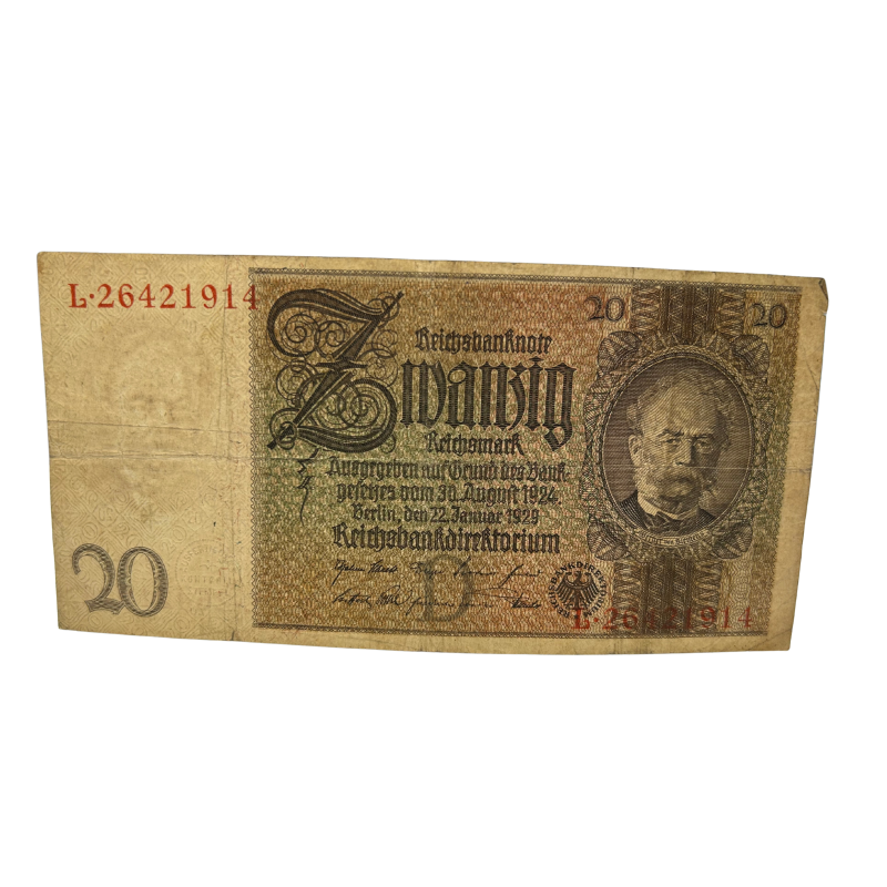 Billet, 20 Reichsmark, 1929