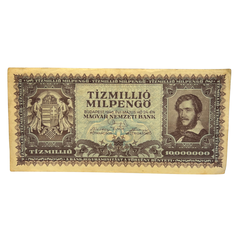 Banknote, 10 000 000 milpengő, 1946