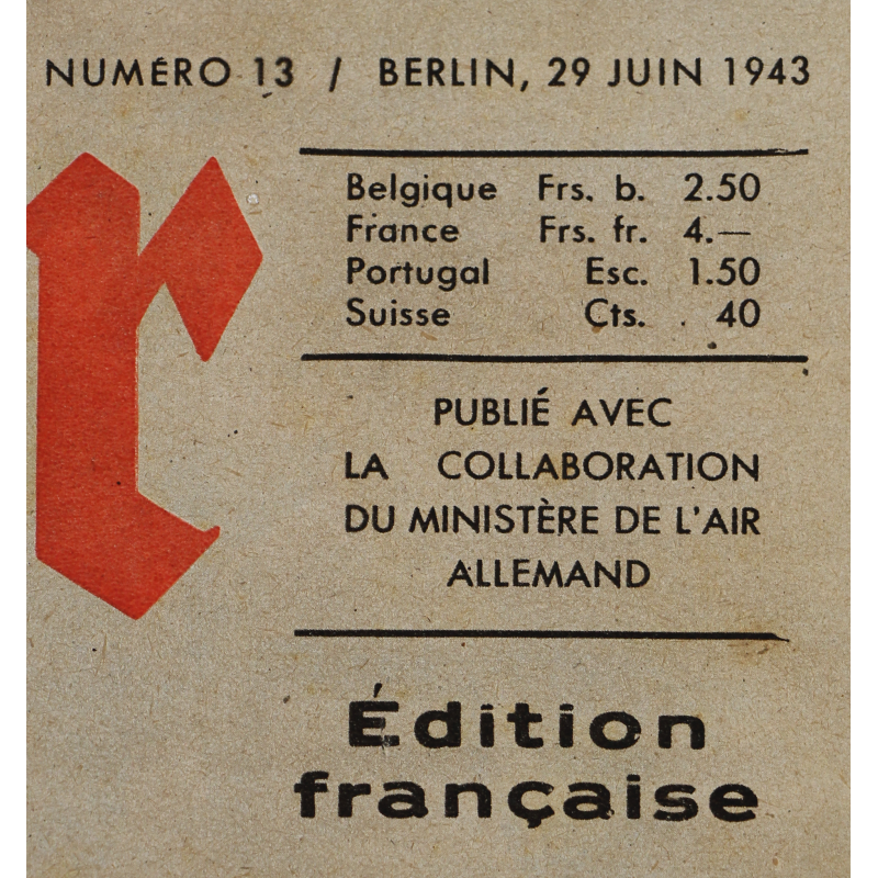 Magazine, Der Adler, 29 juin 1943, édition française