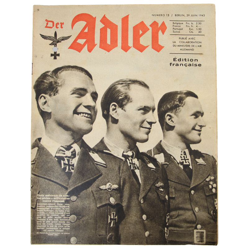 Magazine, Der Adler, June 29, 1943, French Edition