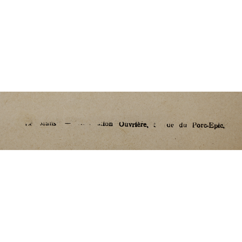 Poster, Publication des Renseignements Officiels, Préfecture de la Sarthe, No. 31, September 5, 1914