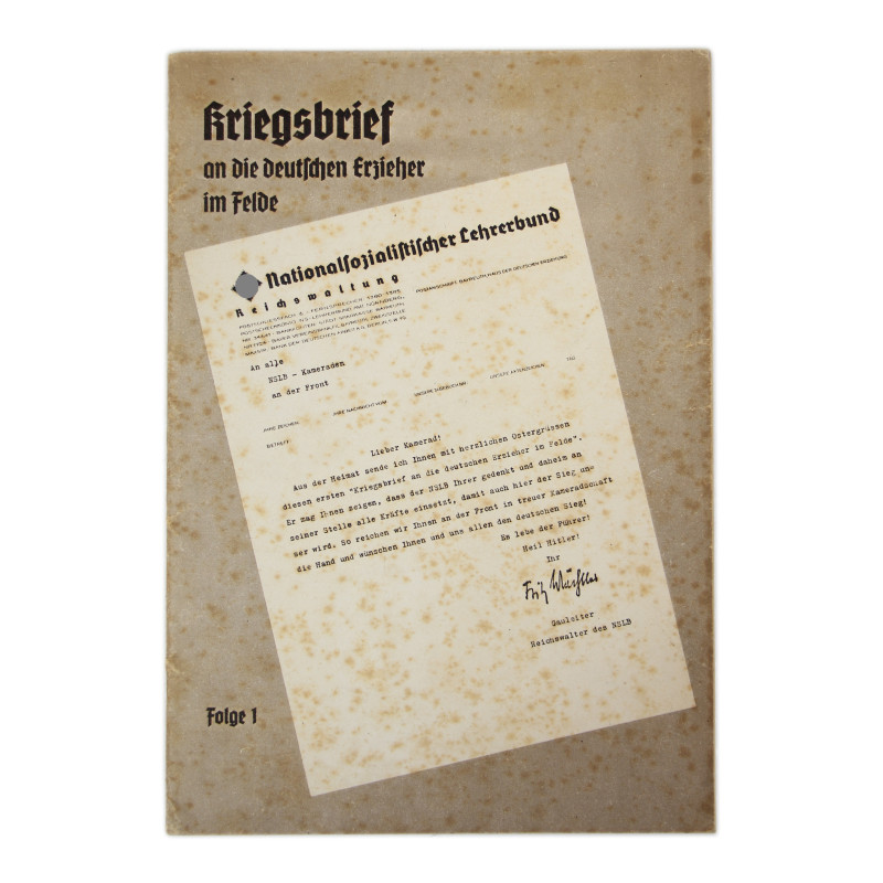 Leaflet, Propaganda, NSDAP, Kriegsbrief on die deutschen Erzieher im Felde, Folge 1