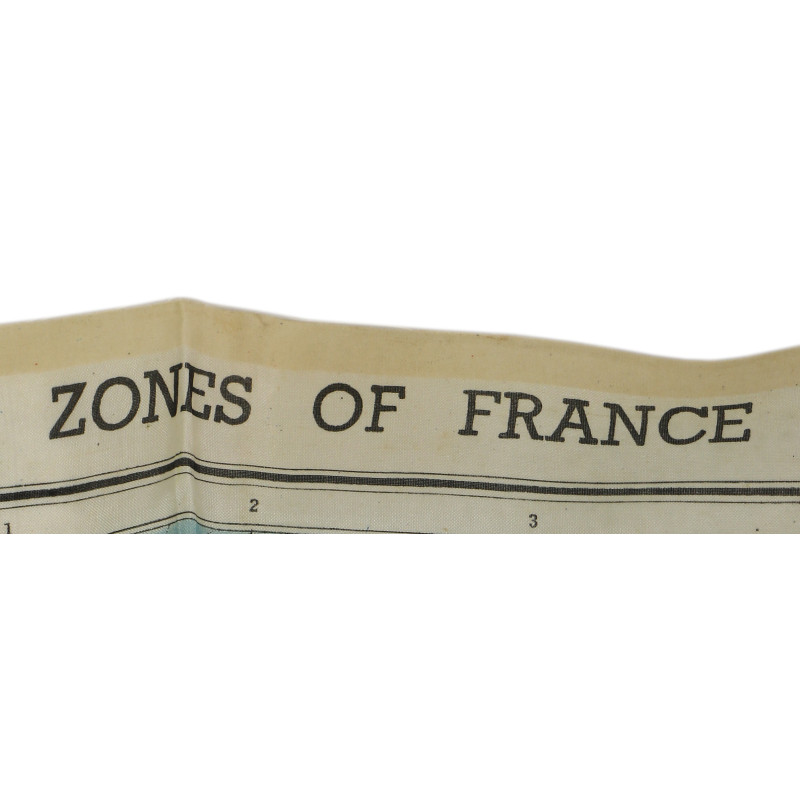 Map, Rayon, ZONES OF FRANCE, MI 9, 1944